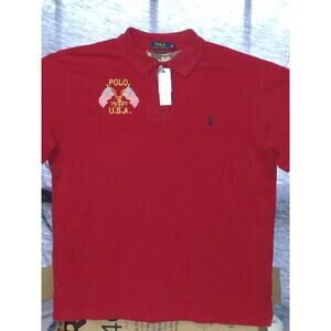 Vintage XXL red polo heritage collared shirt nwt.